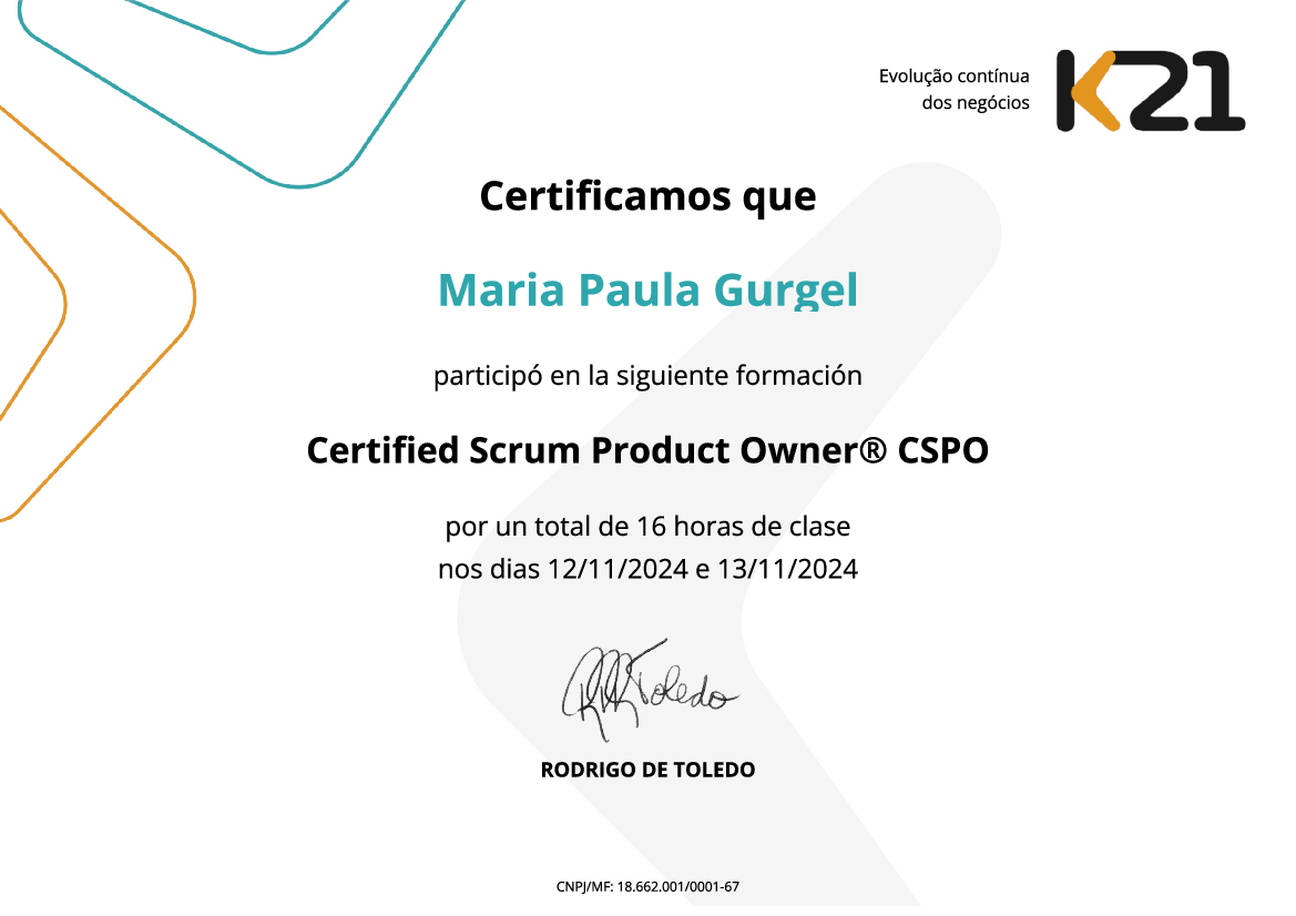 Certificado K21